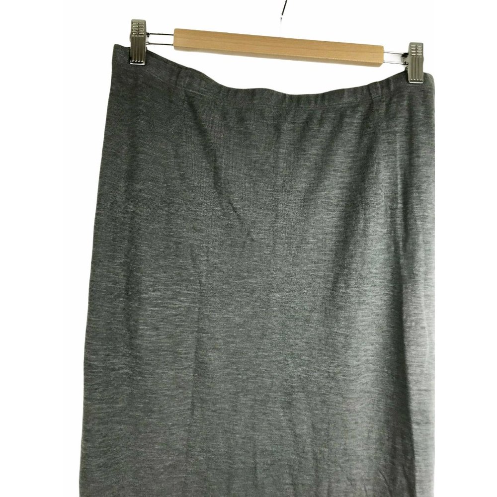 Eileen Fisher Long Skirt Women's Medium Gray Hemp